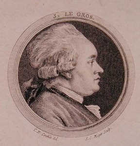 Porträt von Joseph Le Gros (1739-93) graviert von Simon Charles Miger (1736-1820) (Gravur) von Charles Nicolas II (after) Cochin