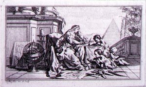 Arithmetik, eine Beweisillustration für ein Werk von Denis Diderot (1713-84)