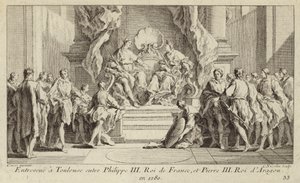 Treffen in Toulouse zwischen König Philipp III. von Frankreich und König Peter III. von Aragon