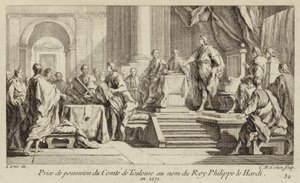 Besitznahme der Grafschaft Toulouse im Namen von König Philipp III. von Frankreich