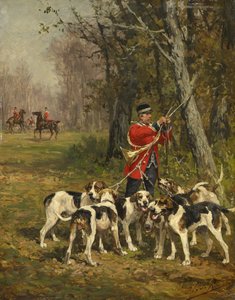 Jagdhunde, ca. 1850-97 von Charles Oliver de Penne