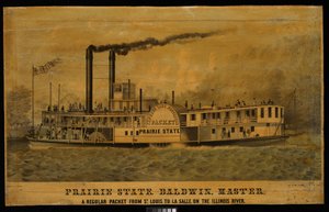 Prairie State. Baldwin, Master. Ein reguläres Paket von St. Louis nach La Salle, am Illinois River