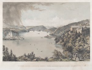 Hudson River Portfolio: Blick nach Süden von Battery Knox, West Point