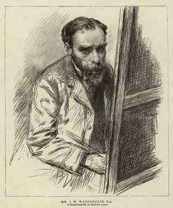 Mr J W Waterhouse, RA von Charles Paul (after) Renouard