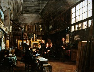 Treffen des Vorstands der Artesischen Gesellschaft der Kunstfreunde, nach 1874