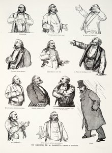 Eine Rede von M. Gambetta: Gesten und Haltungen, aus Histoire de la Troisieme Republique, Bd. I, l