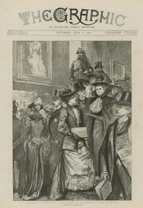 Besucher der Leihsammlung von Bildern in der Guildhall von Charles Paul Renouard