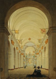 Innenansicht der Kathedrale von Buenos Aires von Charles Pellegrini