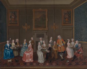Teegesellschaft im Haus von Lord Harrington, St. James
