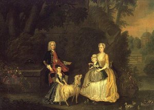 Sir William Strickland und seine Familie