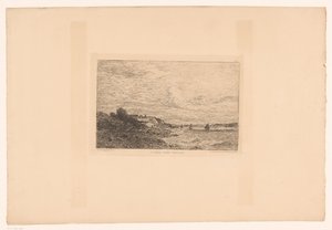 Blick auf die Seine bei Honfleur von Charles Pierre Daubigny