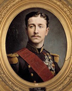 Porträt von Prinz Imperial Eugene Louis Napoleon (1856 - 1879), Sohn von Napoleon III. Gemälde von Charles Porion (19. Jahrhundert)