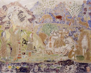 Figuren und Hirsch von Charles Prendergast