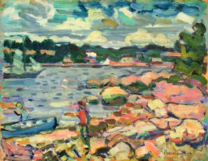 Symphonie in Blau, Brooksville, Maine von Charles Prendergast