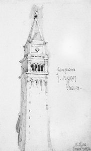 Campanile, S. Marks, Venedig, 1891