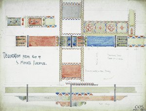 Dekoration vom Dach von S. Miniato, Florenz, 1891