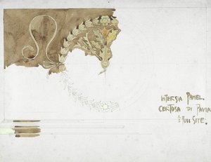Intarsienpaneel, Certosa di Pavia, 1891 von Charles Rennie Mackintosh