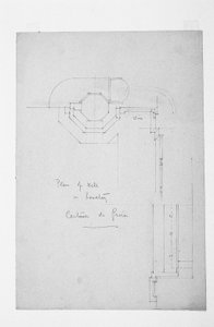 Plan des Brunnens im Waschraum, Certosa di Pavia, 1891