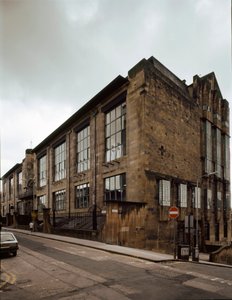 Ansicht der Kunstschule, entworfen vom Architekten Charles Rennie Mackintosh (1868-1928)