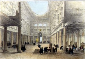 Entwurf für die Royal Exchange-Innenansicht, Blick nach Westen