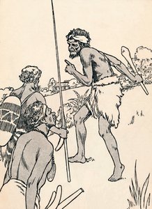 Aborigines nähern sich einer Siedlerfarm, 1912 von Charles Robinson