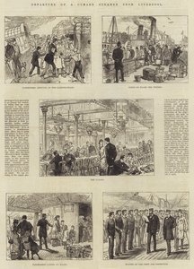 Abfahrt eines Cunard-Dampfers aus Liverpool