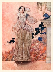 "Die Augenbrauen meiner Herrin sind rabenschwarz" aus "Von seiner Geliebten" in Die Lieder und Sonette von William Shakespeare von Charles Robinson