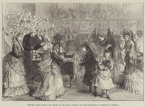 Prinzessin Louise überreicht die Preise der Royal Society for the Prevention of Cruelty to Animals von Sir John Charles Robinson