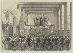 Die englischen Freiwilligen in Gent, Empfang im Rathaus von Sir John Charles Robinson