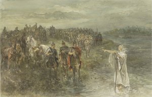 Der römische Feldherr Drusus und der germanische Wahrsager von Charles Rochussen