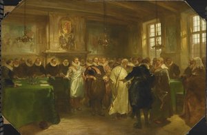 Prinz Maurits empfängt eine russische Delegation im Jahr 1614 von Charles Rochussen