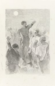 Wilfried umringt von seinen Kriegern von Charles Rochussen