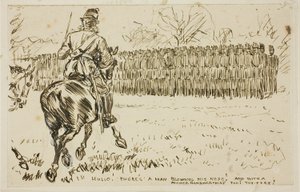 Militärische Inspektion von Charles Samuel Keene