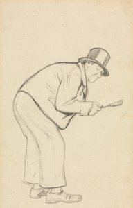 Studie für "Ein Frauenhasser" von Charles Samuel Keene