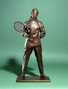Eine Bronzefigur von S.K.H. dem Prinzen von Wales, später Edward VIII., gekleidet für Tennis, ca. 1920er-1930er von Charles Sergeant Jagger
