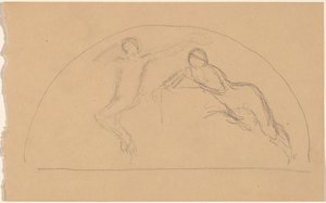 Studie von Figuren in einer Lunette