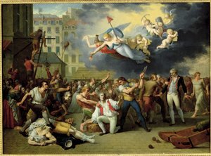 Massaker am Marquis de Pellepont, 14. Juli 1789 von Charles Thevenin