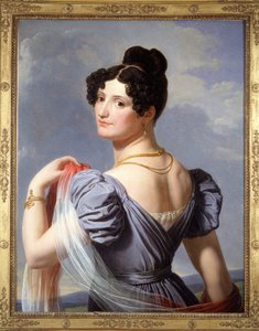 Porträt von Anne Boutet, bekannt als Mademoiselle Mars (1779-1847), französische Schauspielerin. Gemälde von Charles Thévenin, erstmals auf der Weltausstellung 1900 ausgestellt von Charles Thevenin