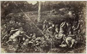 Fotoreproduktion einer Zeichnung von Raffael, Ertrinkende Armee nach Israels Durchzug durch das Rote Meer von Charles Thurston Thompson