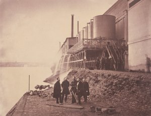 Wassertanks außerhalb des Anbaus, Pariser Weltausstellung