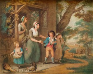 Zur Schule gehen, 19. Jahrhundert von Charles Turner