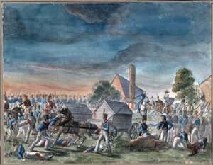 Das Treffen des Herzogs von Wellington und Prinz Blücher