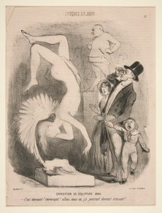 Ausstellung der Skulpturen 1849, aus der Serie Croquis du Jour veröffentlicht in Le Charivari