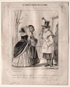 Les Français croqués par eux-mêmes: Vicomte, vous êtes bien laid comme ça!..., 1840 von Charles Vernier