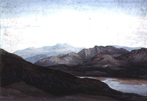 Am Fluss Mawddach, Merionethshire, Cader Idris in der Ferne von Charles Vincent Barber