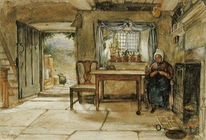 Hütteninnenraum von Charles West Cope