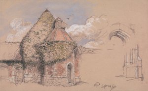 Ruinen des alten Palastes der Erzbischöfe von Canterbury in Otford, Kent, 24. September 1856 von Charles West Cope