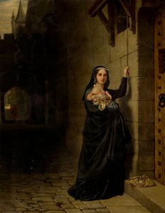 Das Martyrium von Laurence Saunders in Coventry, linkes Panel des Triptychons von Charles West Cope