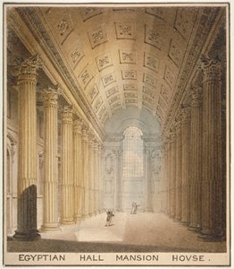 Innenansicht der Egyptian Hall, Mansion House, City of London von Charles Wild