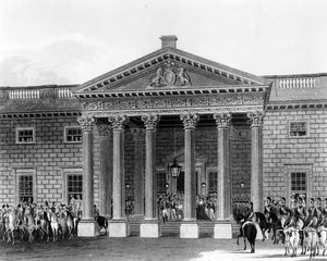 Die Krönung von George IV im Carlton House, geätzt von Robert Havell II, 1824